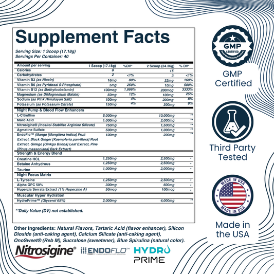 Night Nutrition Non-Stim Pre Workout