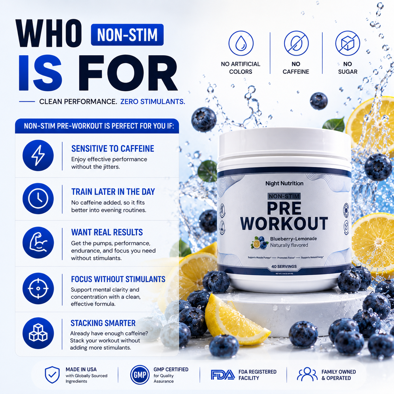 Night Nutrition Non-Stim Pre Workout