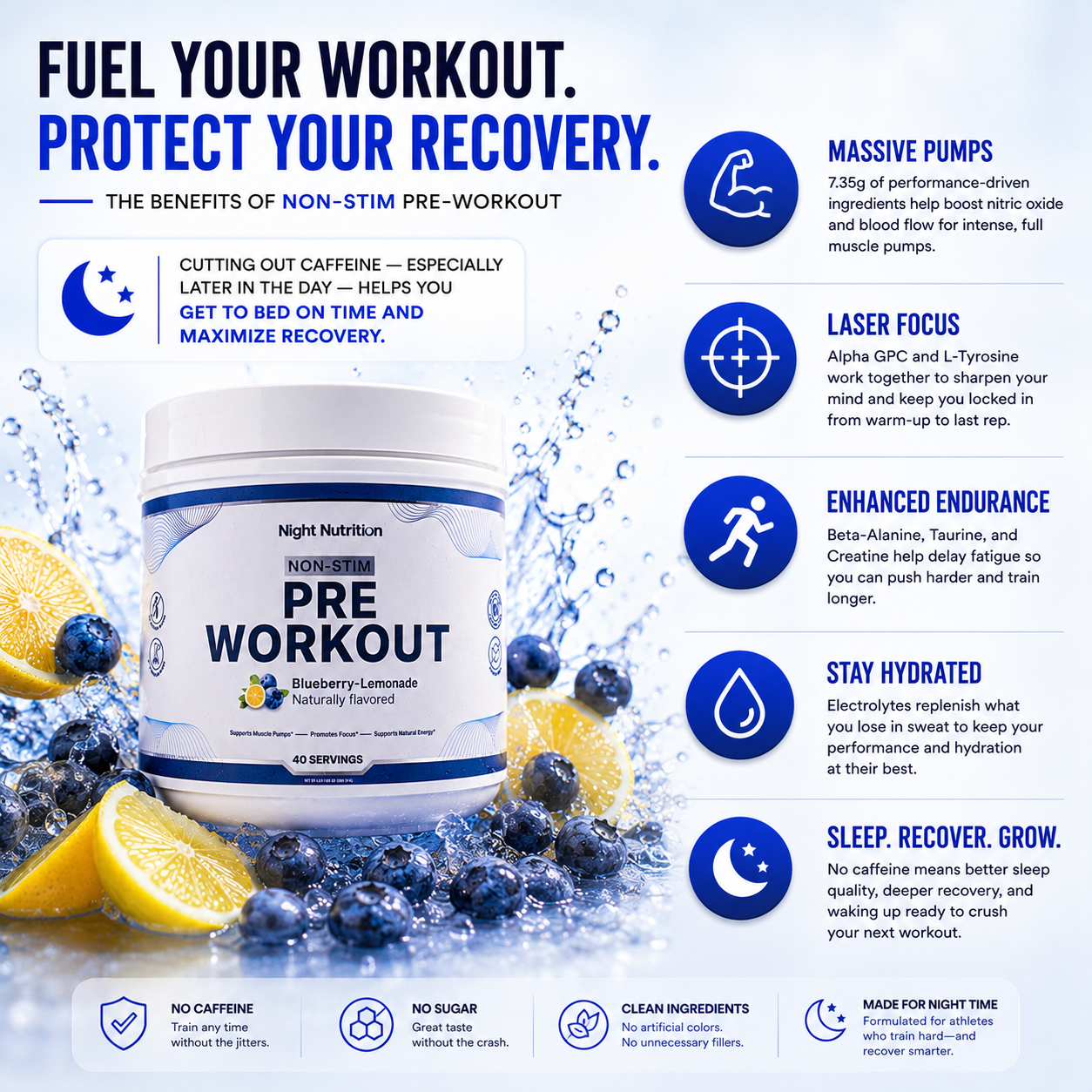Night Nutrition Non-Stim Pre Workout