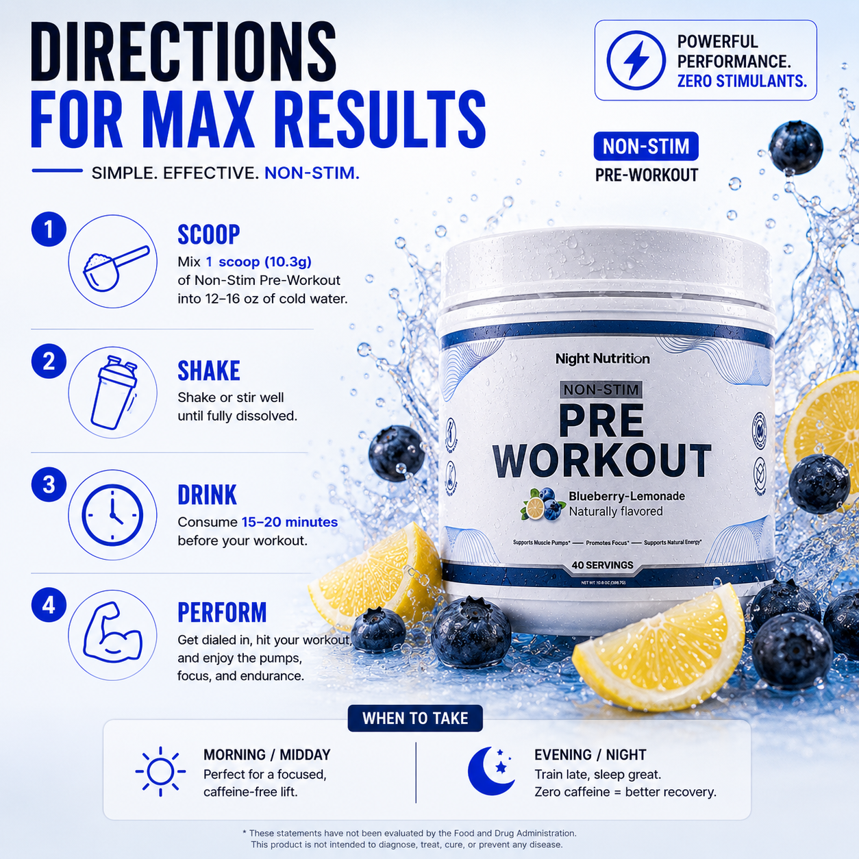 Night Nutrition Non-Stim Pre Workout