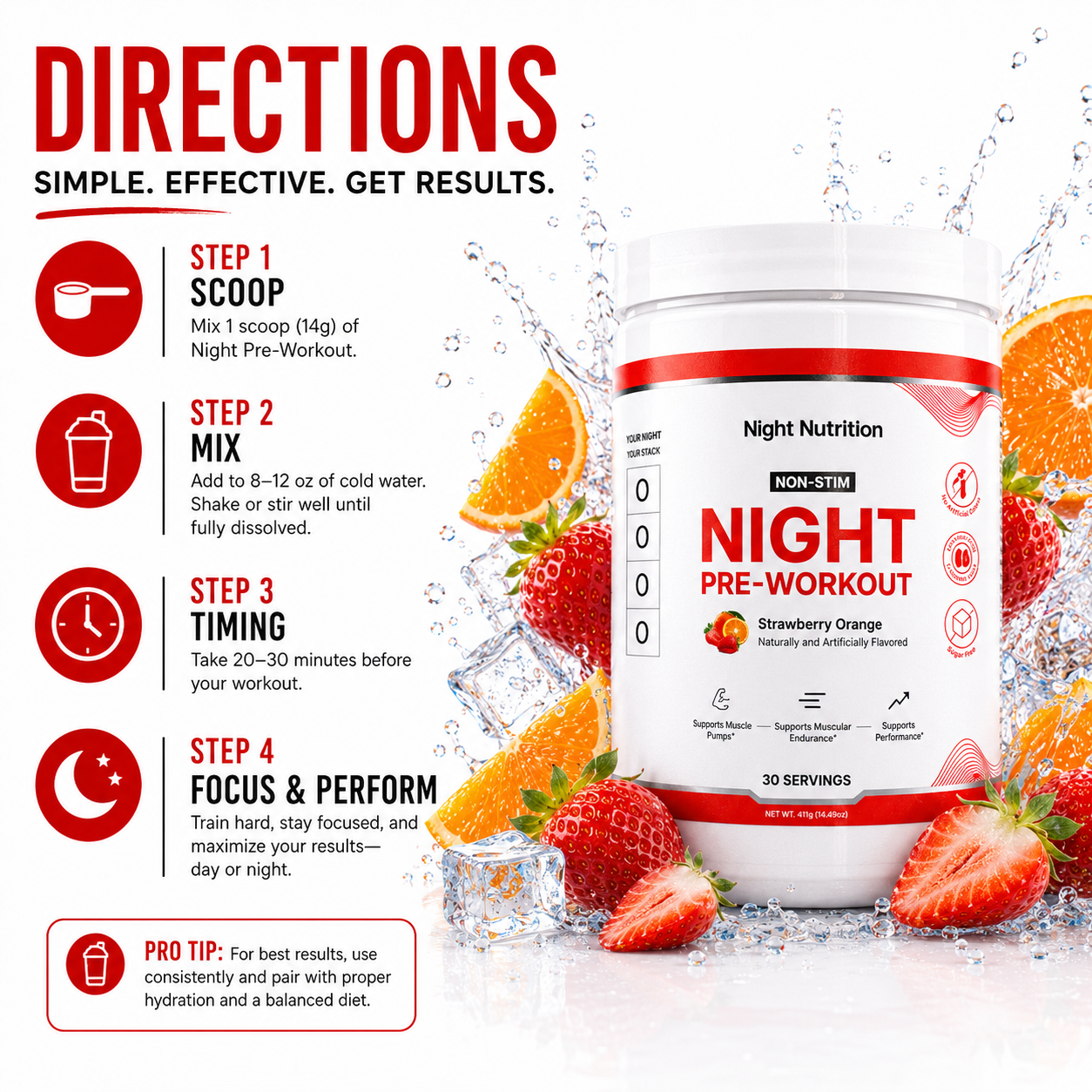 Night Nutrition Non-Stim Pre Workout