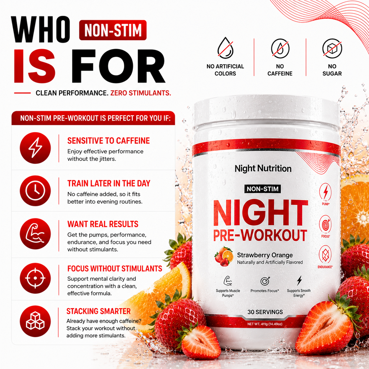 Night Nutrition Non-Stim Pre Workout