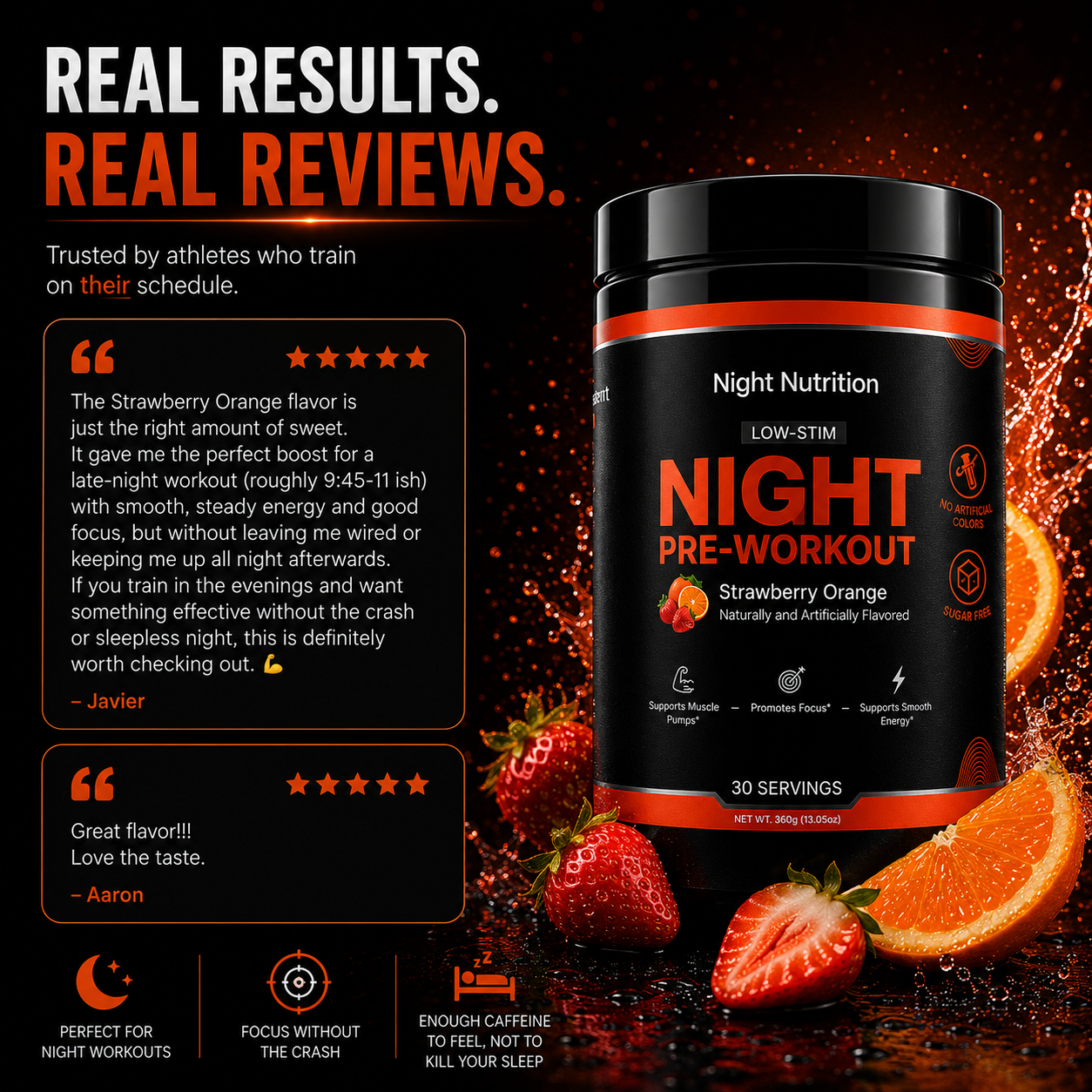 Night Nutrition Stim Pre Workout